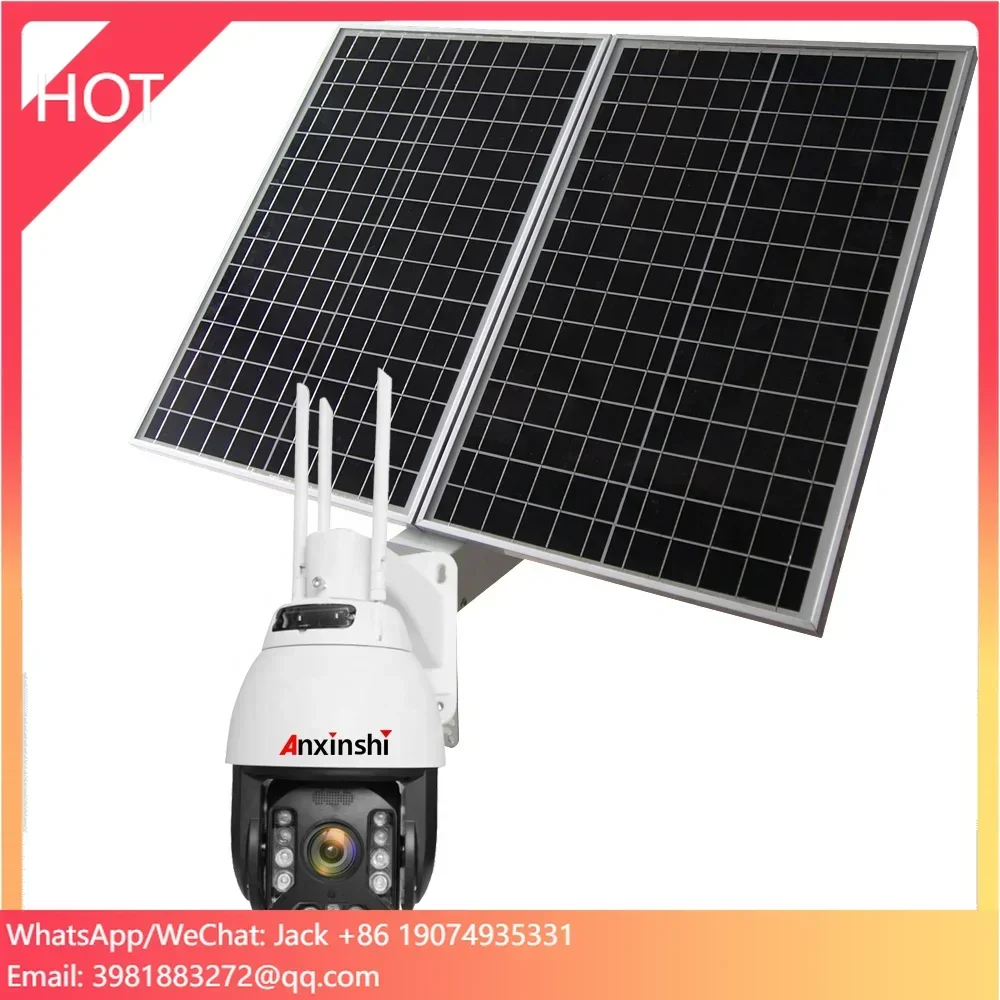 

5MP 4G PTZ Solar Camara IP 20X Zoom IR 300M Starlight Two Way Audio Auto Tracking Solar Camera 4G Outdoor PTZ Security Camera