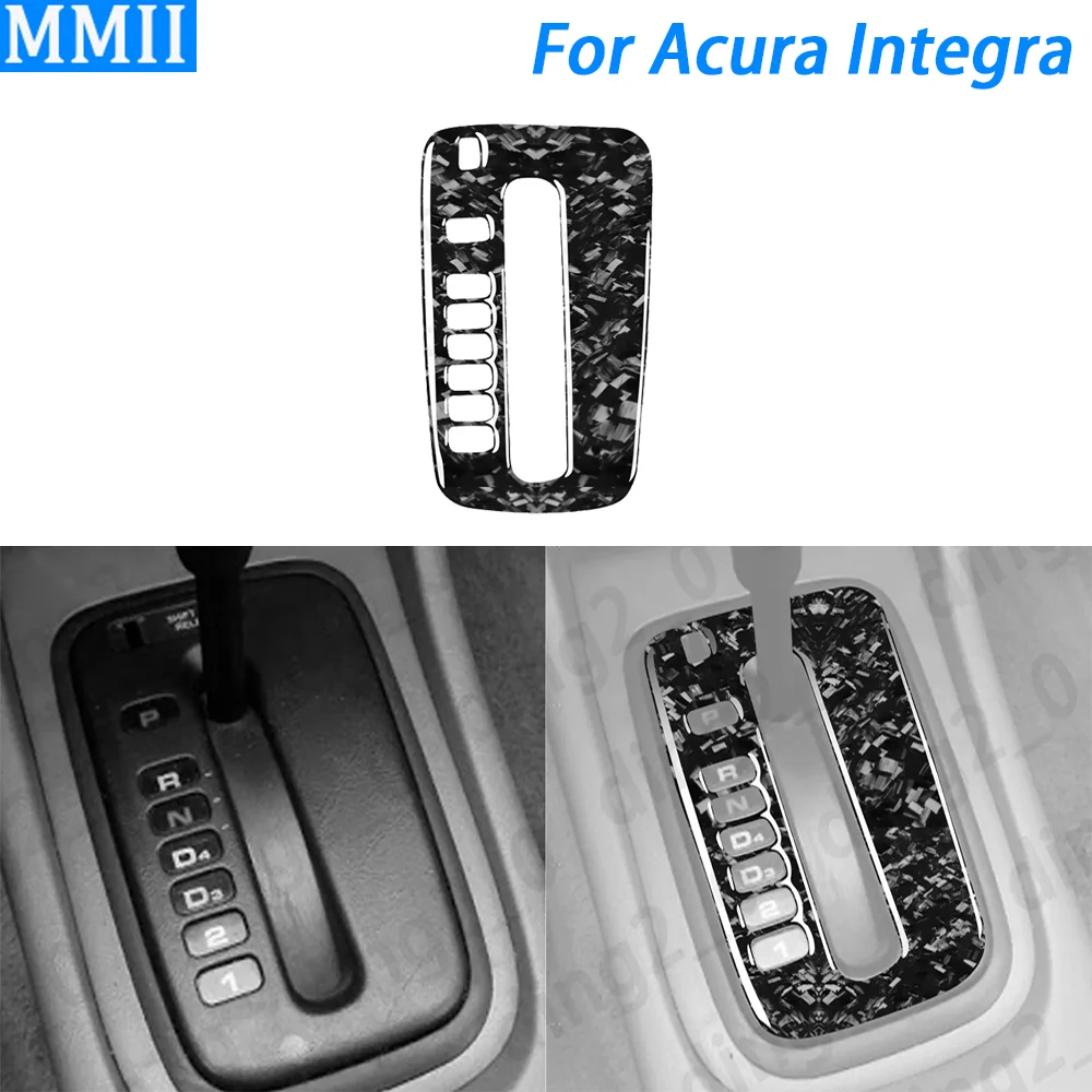 For Acura Integra 1994-2001 Forged Carbon Fiber Center Console Gear Shift Panel Cover Trim Car Interior Accessories Sticker