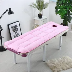 Beauty Salon Bed Thickened Cushion Mattress Anti Slip Beauty Room Bed Mat Massage Bed Pad Mattress Toppers With Hole