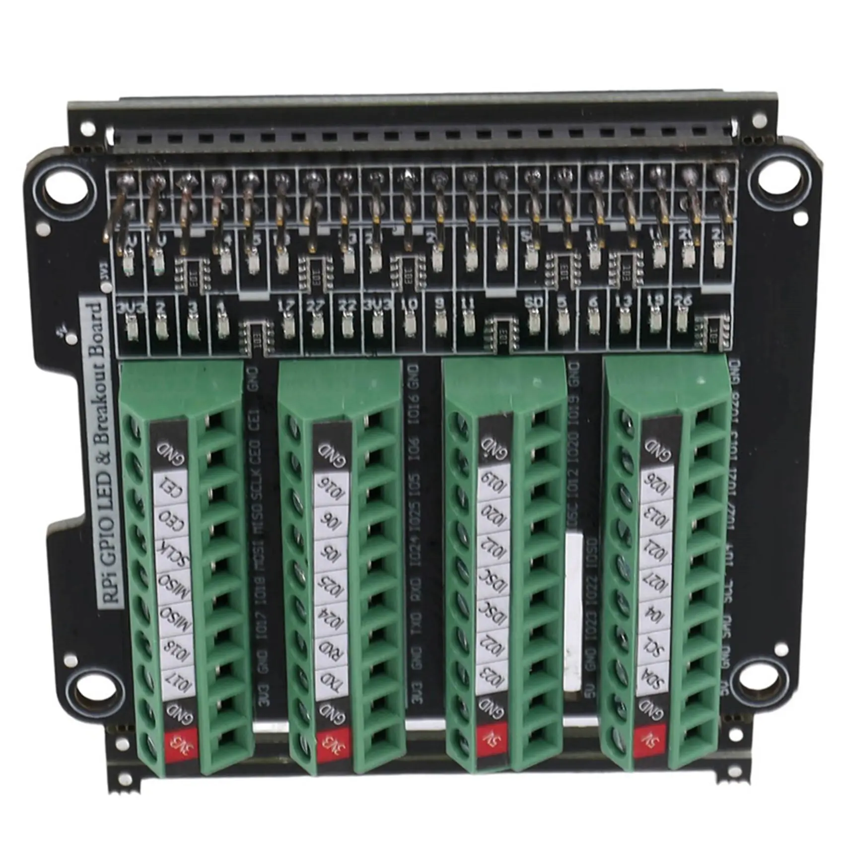 OUVU-GPIO Светодиодная клеммная колодка для Raspberry Pi A+ 3A+ B+ 2B 3B 3B+ 4B
