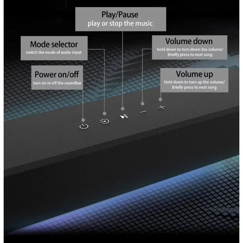 Cyboris BS-65 Movie Music News DSP Remote Control TV Speakers 2.1 channel 70W Sound Bar Soundbar Home Theatre System Subwoofers