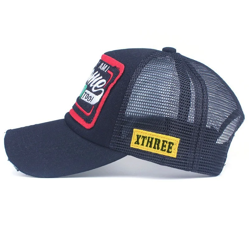 Spring And Summer New Mesh Embroidery Letter Awesome Baseball Cap Women\'s Baseball Cap Mesh Hat Men\'s Outdoor Sunscreen Cap