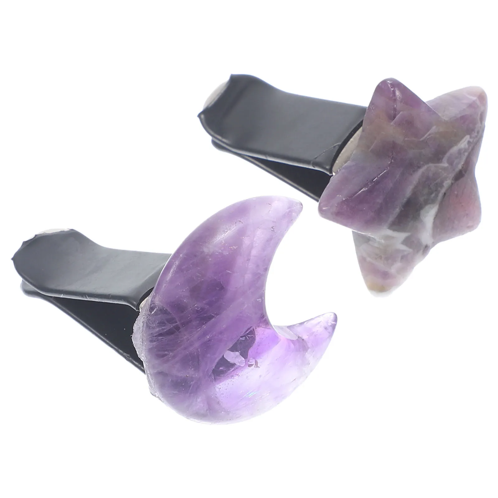 

2Pcs Purple Car Decorations For Women Star Moon Car Air Vent Clips Durable Stylish Dashboard Decorations Interior Ornaments