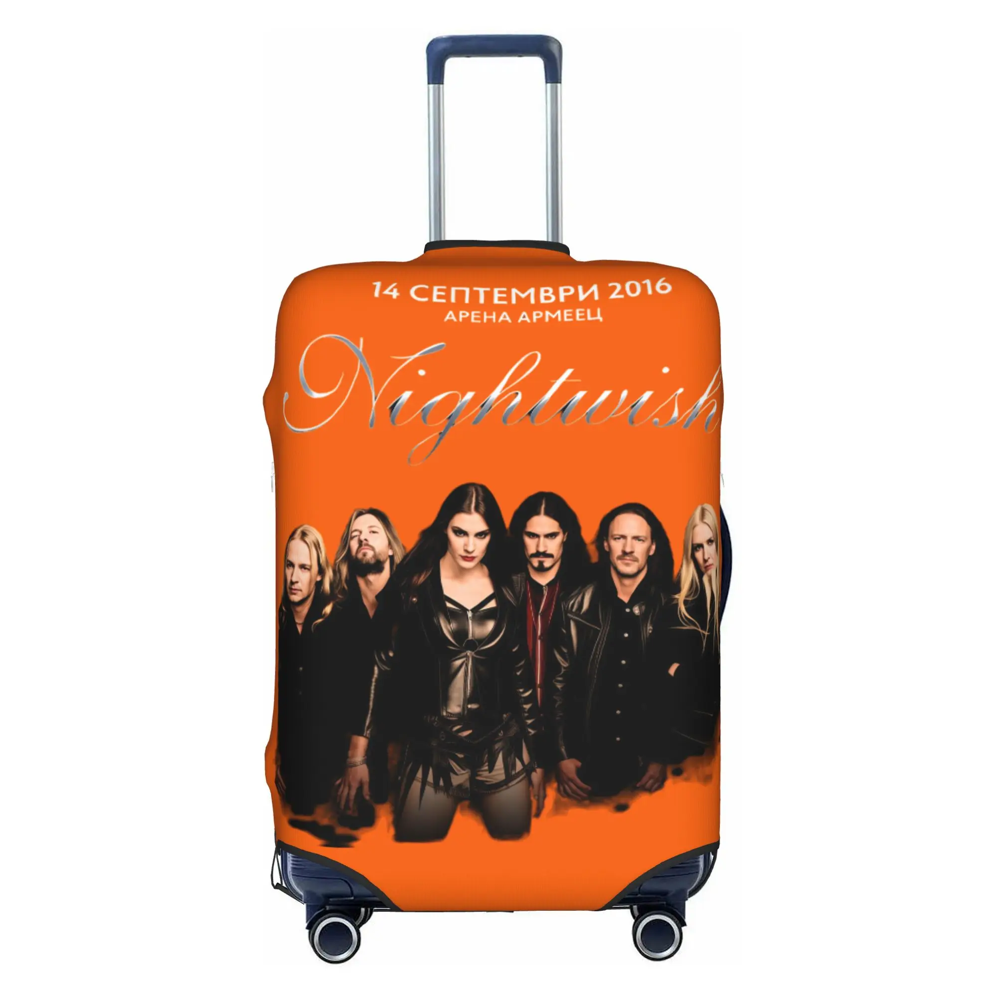 N-Nightwish Finnish Symphonic Metal Band  Travel Luggage Cover Elastic  Suitcase Cover Protector Fit 18-32 Inch