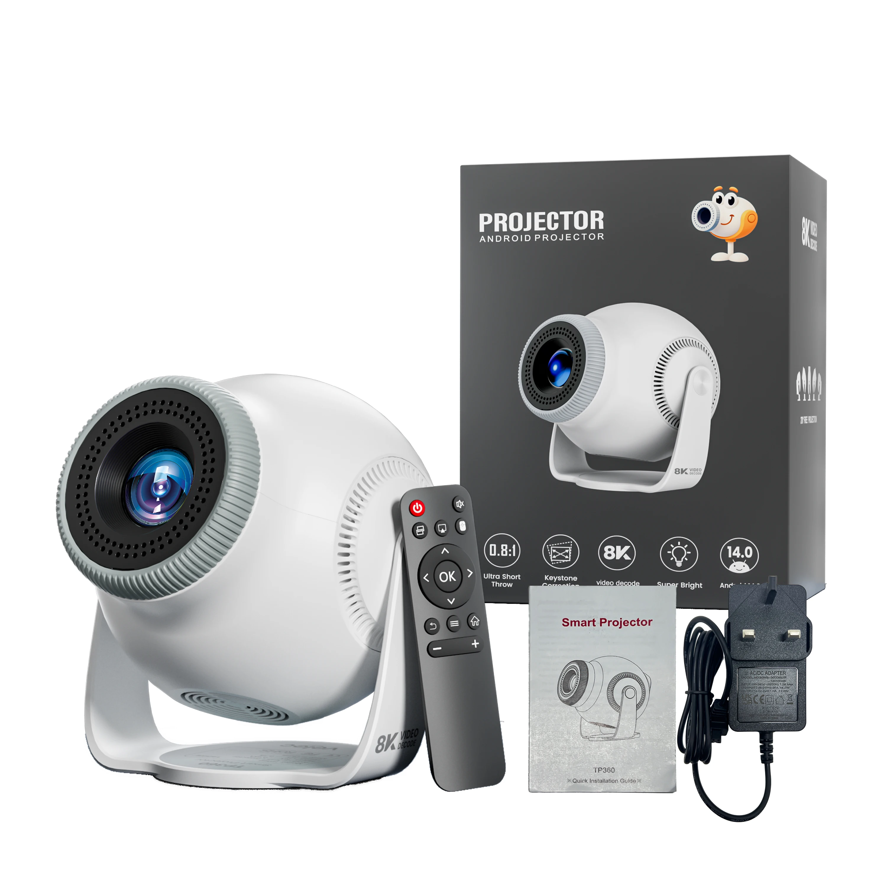 TP360 Projector: Android 14 8K - Home Cinema Hdmi review and price