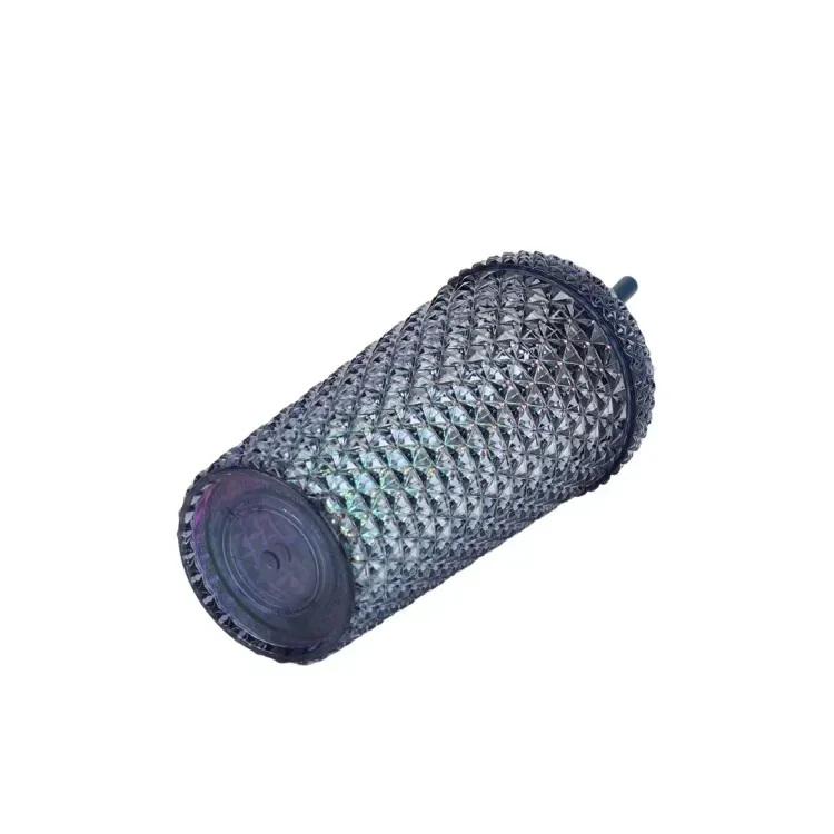 Bicchiere iridescente strutturato da 16 once, blu