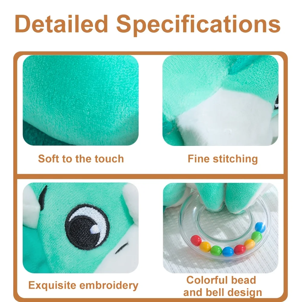 Coctelera de sonajeros suaves para jóvenes, juguetes de desarrollo con agarre manual para jóvenes, lindos juguetes de peluche con sonido para 0-3 años