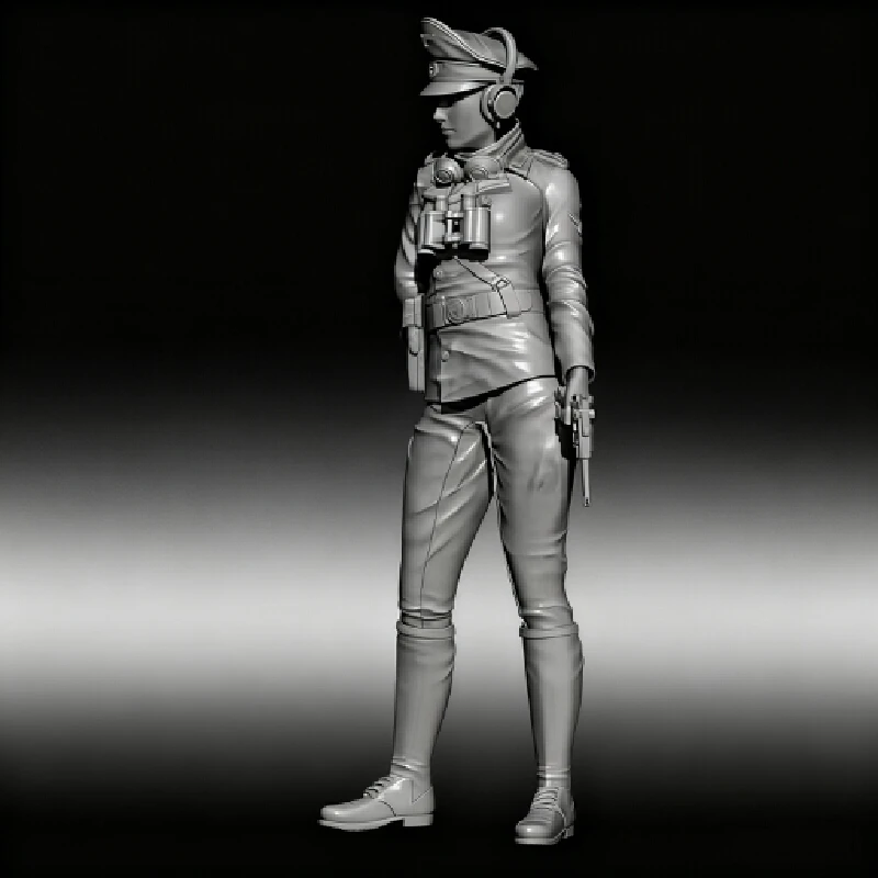 

1/35 Resin Model Figure Female Soldiers In War Zones Gk Micro Miniature 3d Printed White Model Toy Unassembled And Unpainted Kit