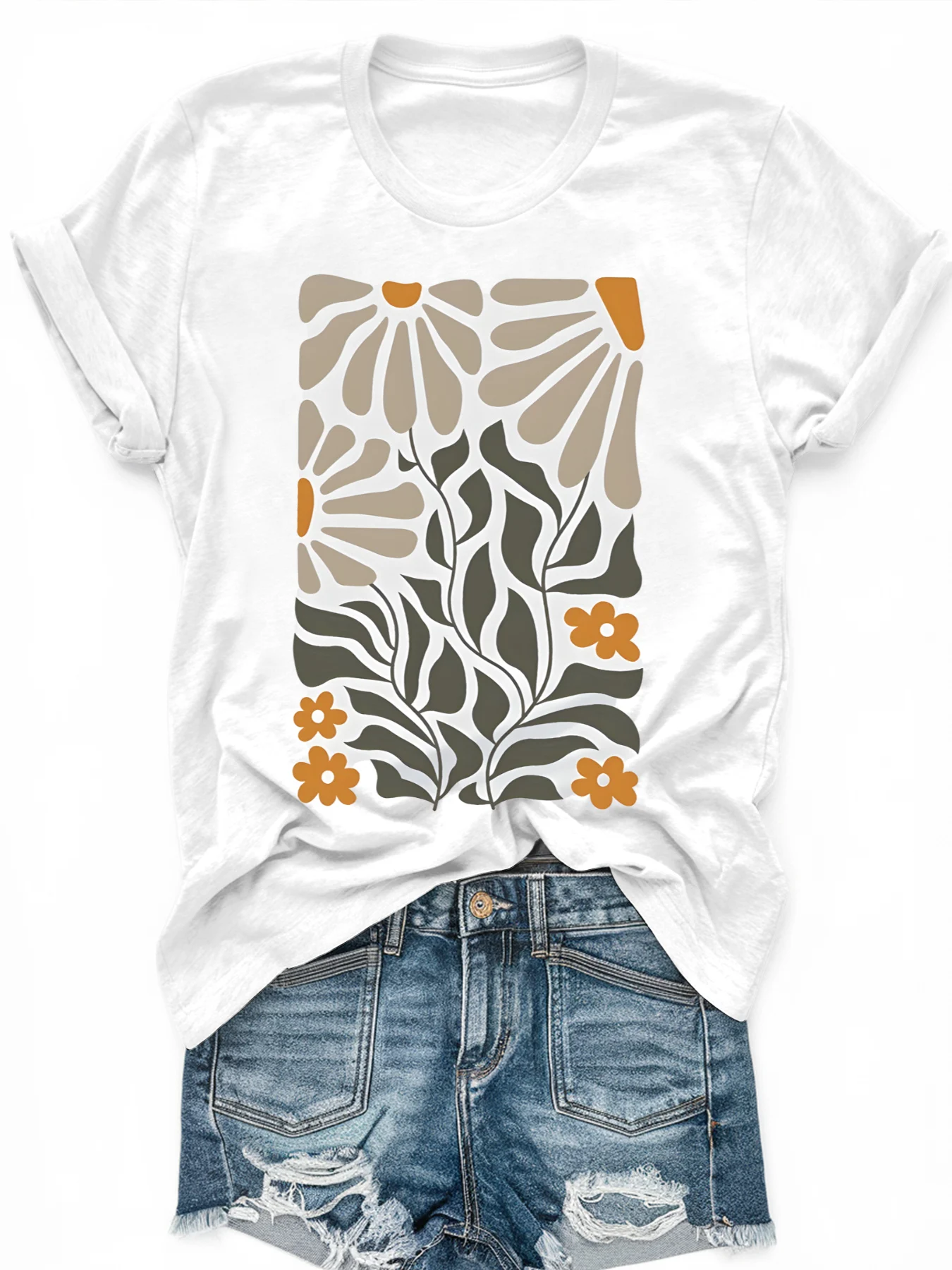 T-shirt à manches courtes imprimé grande taille pour femmes, ample et décontracté, doux, confortable et respirant, Sports de plein air