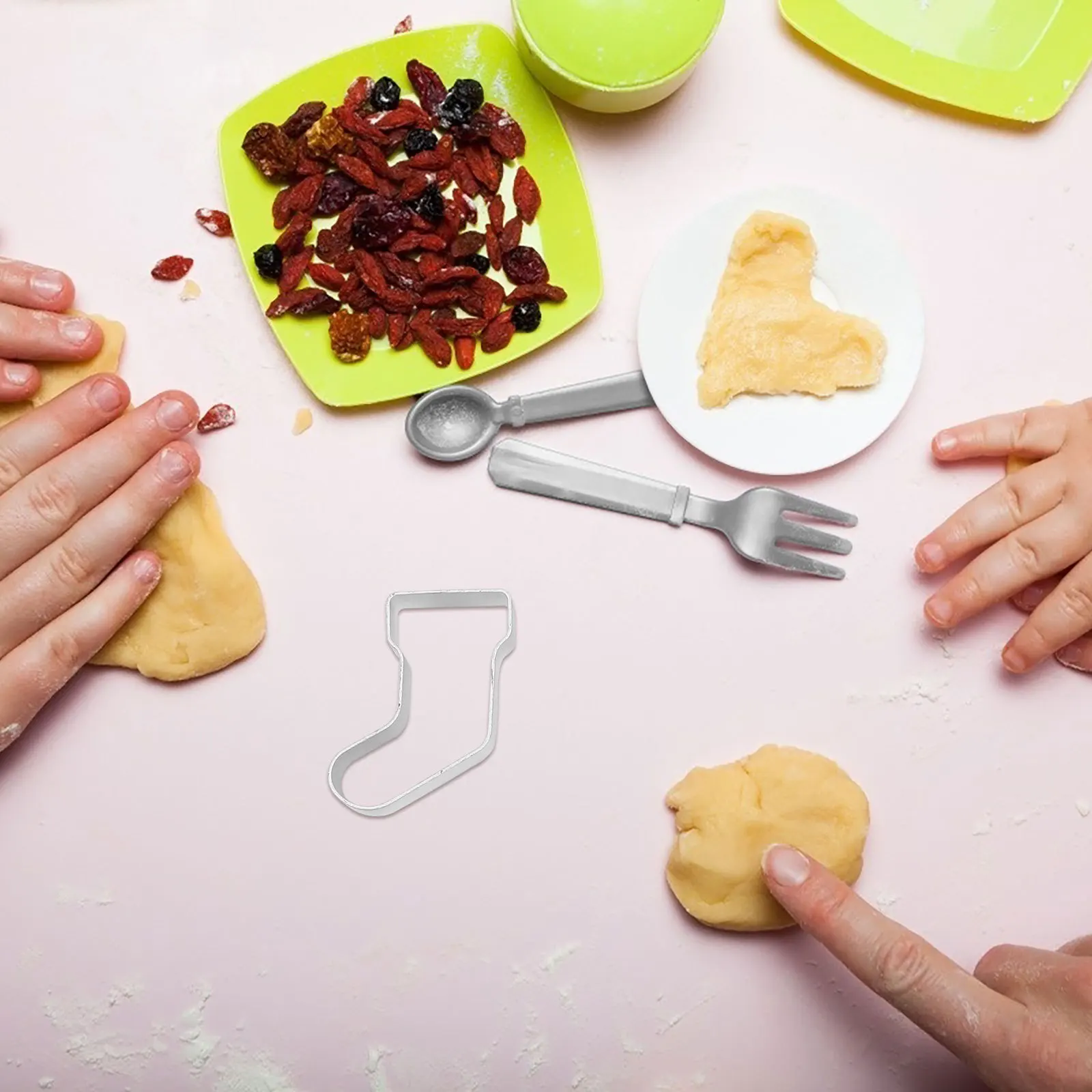 

10 шт., набор рождественских формочек для печенья, безопасные DIY изготовления еды, праздничные формы для печенья, формы для торта, инструменты для выпечки, рождественские формы