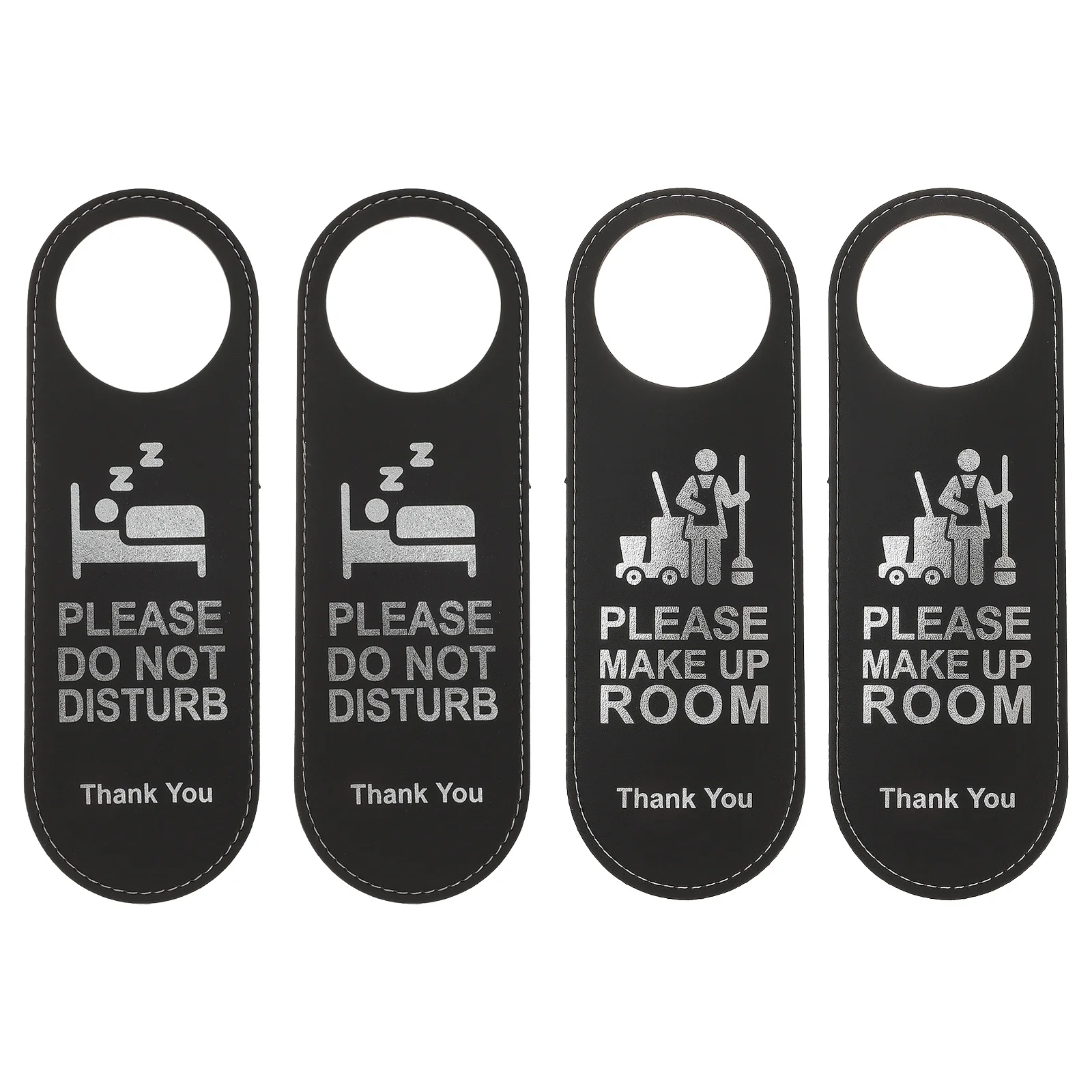 4Pcs Door Knob Hanger Clear Print Double Side Door Tag for Hotel Room Use Do Not Disturb Privacy Sign Compact and Convenient