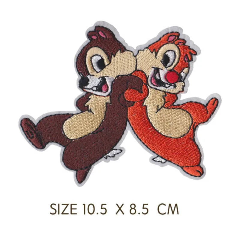 Cartoon 3M Adhesive Self Adhesive Patches Chip \'n\' Dale Disney Characters Embroidery Patches Sew On Coat