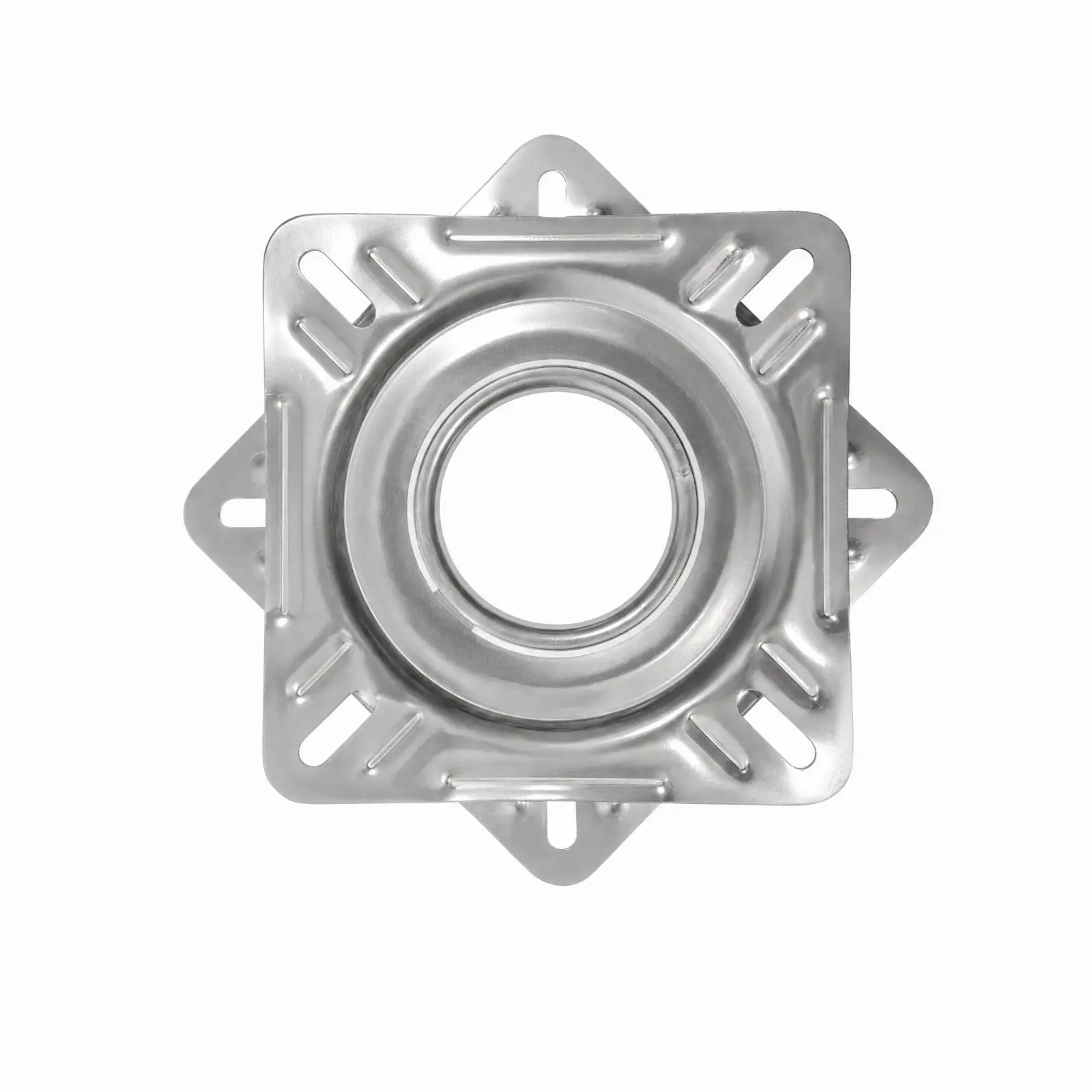 Stainless Steel Boat Seat Swivel Base Mounting Plate for Fishing Vessel Utility Boat Seat Rotation with Reinforced Ribs