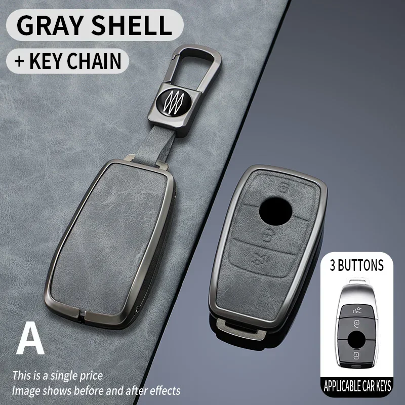 Car Key Case Cover Shell for Mercedes Benz Cla250 Mercedes Benz GLS53 2019 GLS450 Maybach GLS600 2021 AMG C63S GLE 450 2020