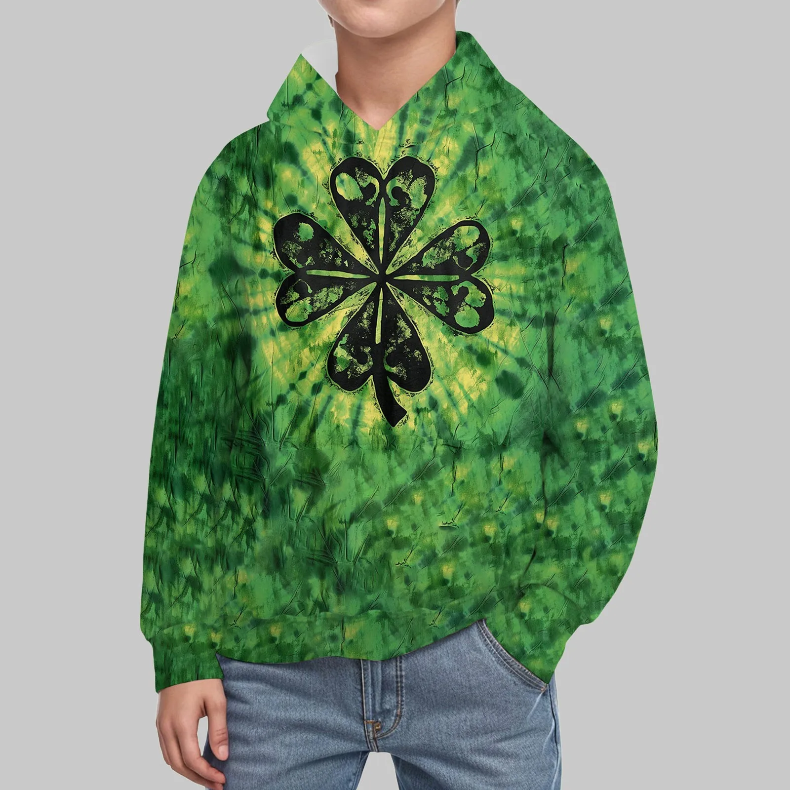 Spotted Jacket Kids St Patrick Day Sweatshirts For Boys And Girls Hooded Pocket Pullover Hoodies 5t Boys Zip up Hoodie