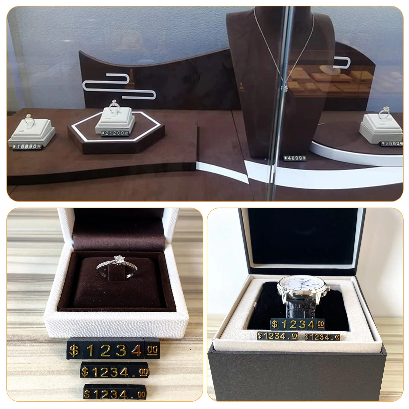 

10pcs Price Tags With Numbers For Jewelry Watch Display Store Sign Number Labels Supermarket Mall Price Boards Clothing Label