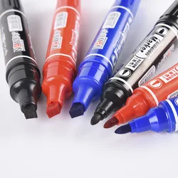 3PCs Large Double Ended Oily Marker Pen 2mm 6mm Line Logistics Marker Pen Quick Drying Marker Pen for Metal Billboard Handle