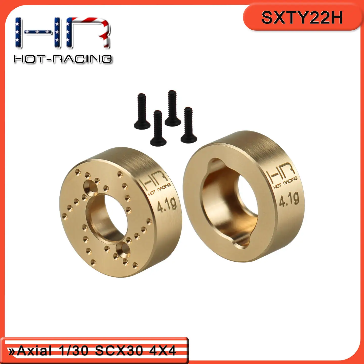 

Утяжелители задних колесных ступиц HR Axial 1/30 SCX30 Wrangler, латунные, 4,1 г каждый, 2 шт., обработанные на ЧПУ, для радиоуправляемых краулеров, усиленные, запчасти для тюнинга