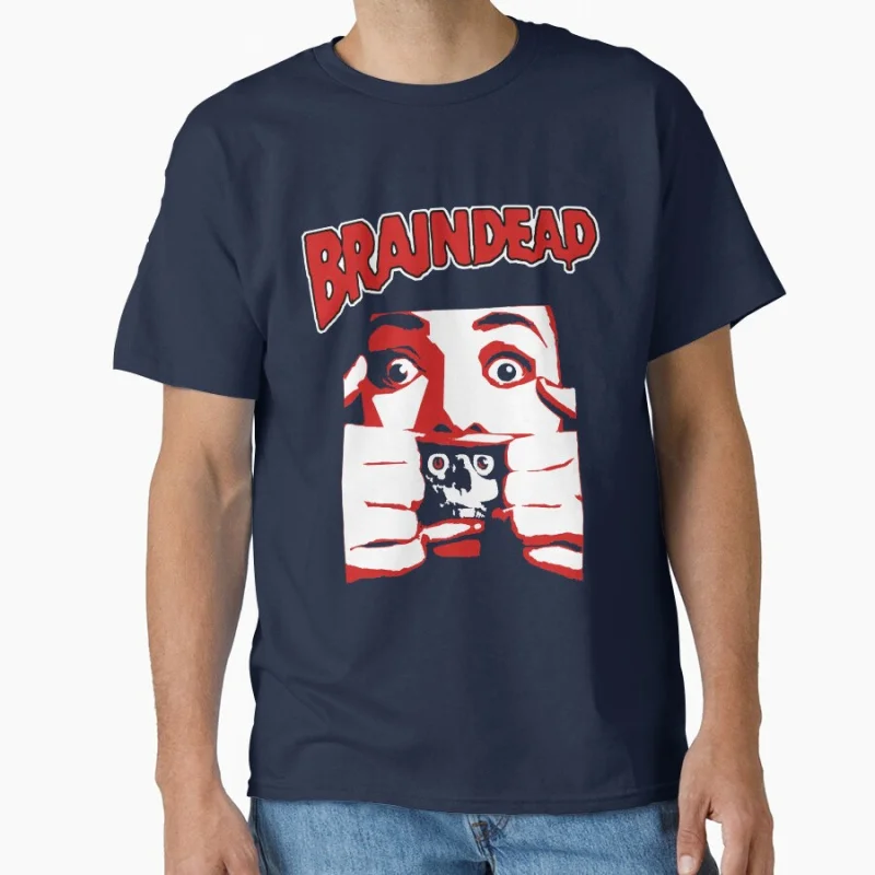 Braindead Horror red 80s Sacry 할로윈 선물 티셔츠 남성용 대형 사이즈 탑 S-6XL 100% 코튼 착용 프린트 의류