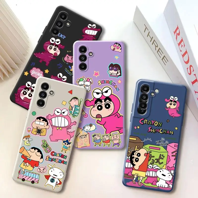 Crayons Shinchans Case for Samsung Galaxy A72 A52 A25 A24 A42 A21s A13 A32 A34 A12 A54 A53 A33 A73 A23 Silicone Cover