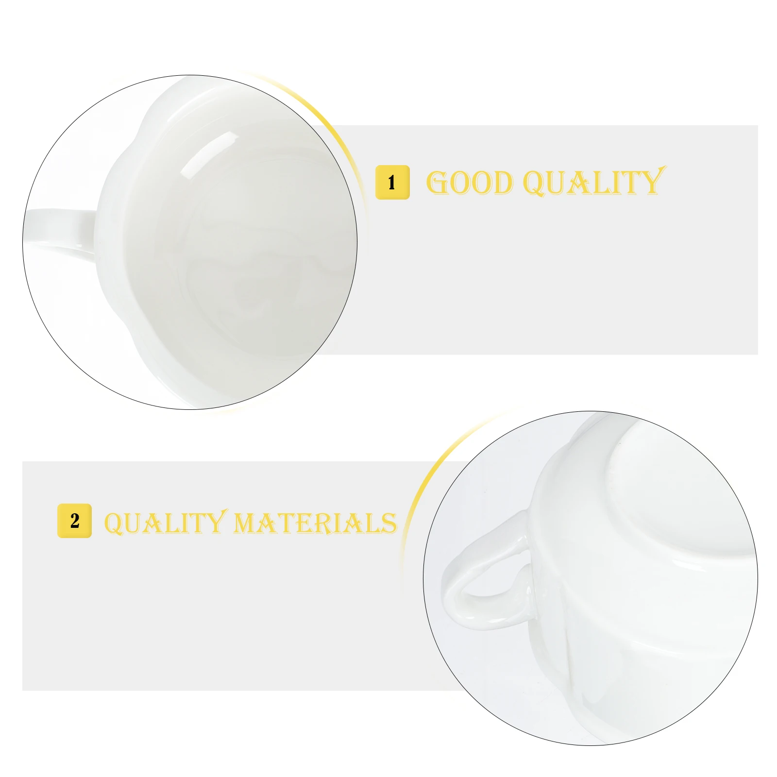 

1Pcs Double Ear Bowl Ceramic Material Sturdy Easy Clean Perfect Housewarming Gift Salad Noodle Fruit Rice Dessert White