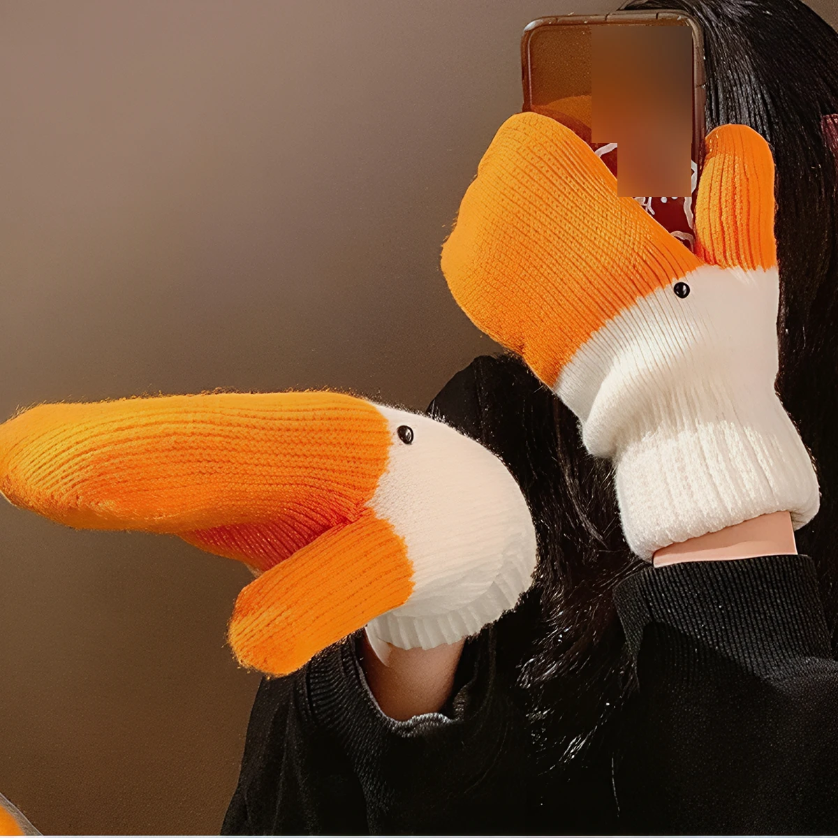 قفازات سخيفة أوزة - قابلة للتمدد ومتينة للمتعة التي لا نهاية لها في متنزه التسلية، قفازات حرارية من القماش الناعم للنساء سميكة للغاية #1
