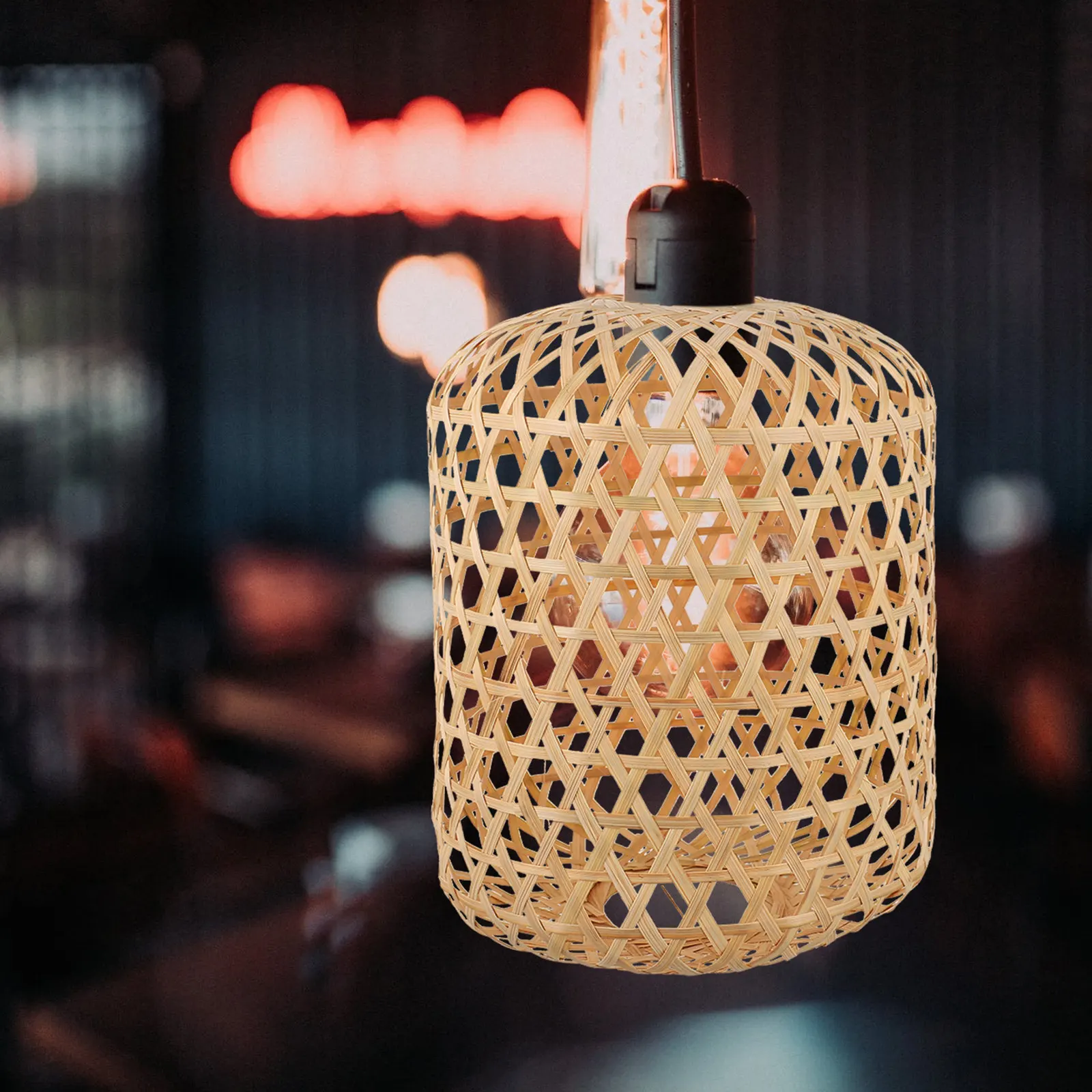 

Handmade Bamboo Weaving Lampshade Vintage Style Light Diffuser for Ceiling Pendant Wall Lamps Home Bar Restaurant Decor Lamp