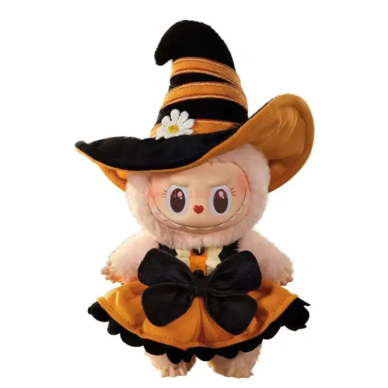 Labubu em estoque novo genuíno mokoko feliz festa de halloween série magia de abóbora vinil pingente boneca chaveiro brinquedos kawaii presentes