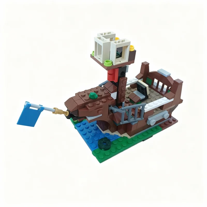 

198pcs MOC Pirate Ship Creator 3 1 Model Building Blocks Construction Toy Christmas Gifts DIY Creative Idea Education Assemble