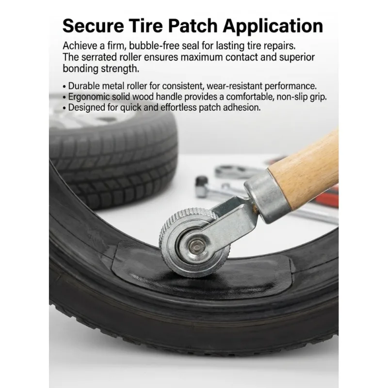 For Cars Accessories Car Tire Repair Kit Roller Auto Patch Roller Motorcycle Wheel Repair with Wooden Handle Tire Repairing Tool