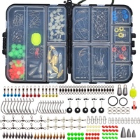 183Pcs Fishing Roada Accessories Set Portable Storage Box Space Bean Night Light Gourd Rotary Fishing Set