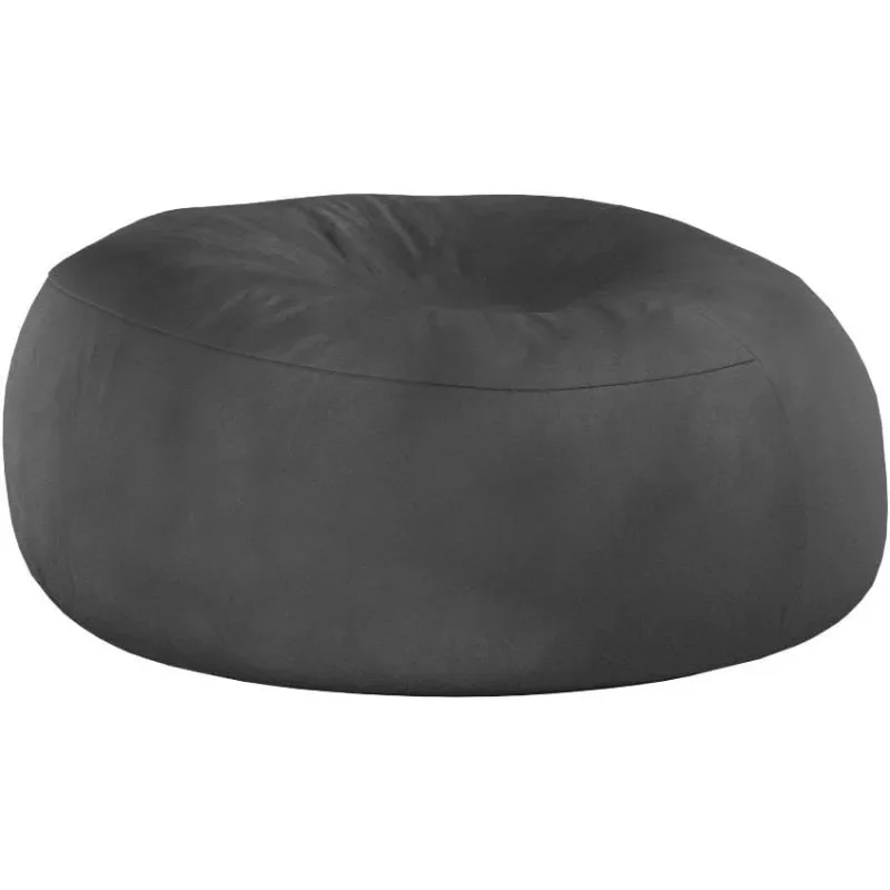 Bean Bag Chair: Giant 8' Memory Foam Furniture Bean Bag - Big Sofa with Soft Micro Fiber Cover  Charcoal