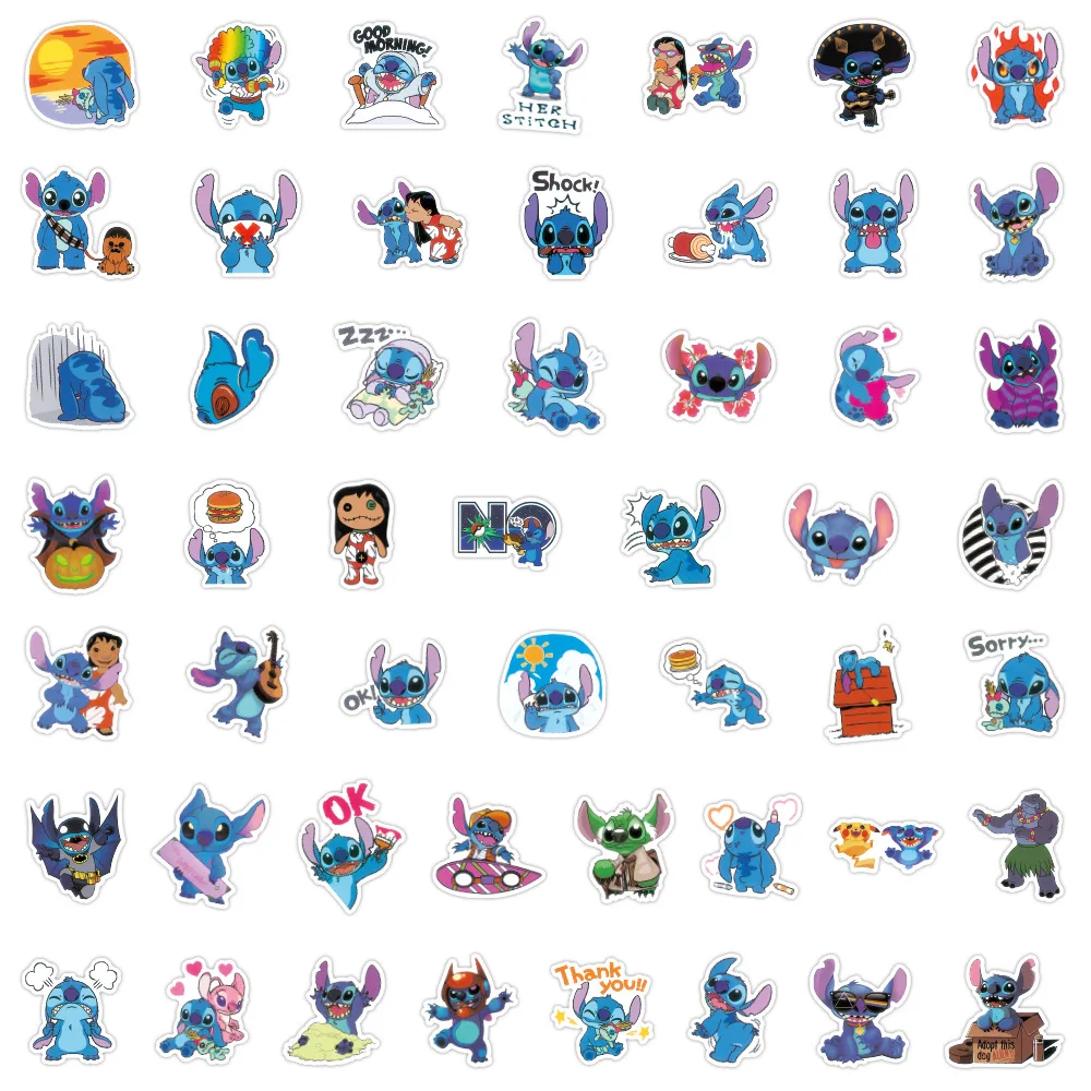 10/30/50/100pcs Cute Disney Cartoon Stitch Sticker Anime Kawaii Girls Kids Decals DIY Laptop Planner Stationery Vinyl Sticker