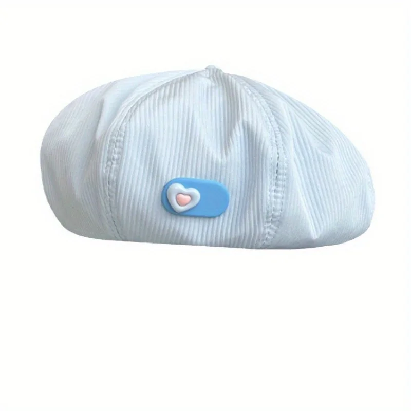 

Korean Style Denim Beret Hat for Women Ins Fashion Spring Summer Painter Caps Face Slimming Adjustable Bucket Hat Lady Like