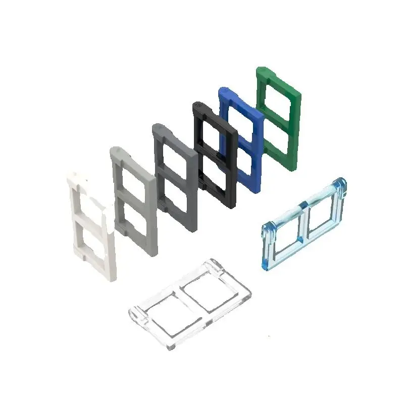 10pcs 60608 Door Frame Glass Window Building Block Moc Assembly Parts Accessories Compatible with Brick Children Toys
