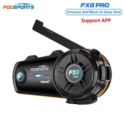 Fodsports FX8 Pro Motorcycle Intercom Bluetooth Helmet Headset 8 Rider 2000M Interphone,APP Connect