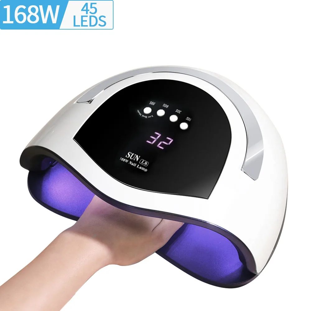 

LINMANDA Ultra Large 45 UV LEDs Gel Nail Polish Dryer Lamp 168W Nail Phototherapy Machine Professional Manicure Tool Equipment