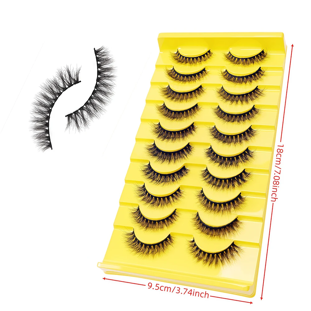 10 pairs of European and American manga fake eyelashes, sweet and cool girl fake eyelashes, one-piece mixed race girl group styl