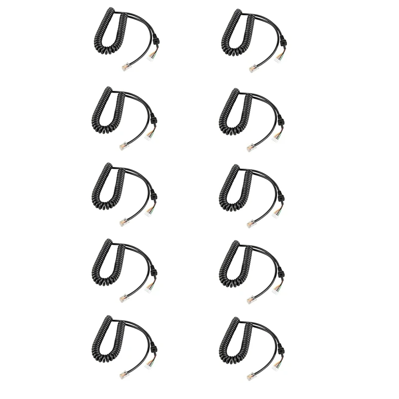 

A15R -10Pcs For FT-7800 FT-8800 FT-8900 Car Radio MH-42 MH-48 Speaker Mic Cable Cord Wire For Yaesu MH-48A6J MH-42B6J