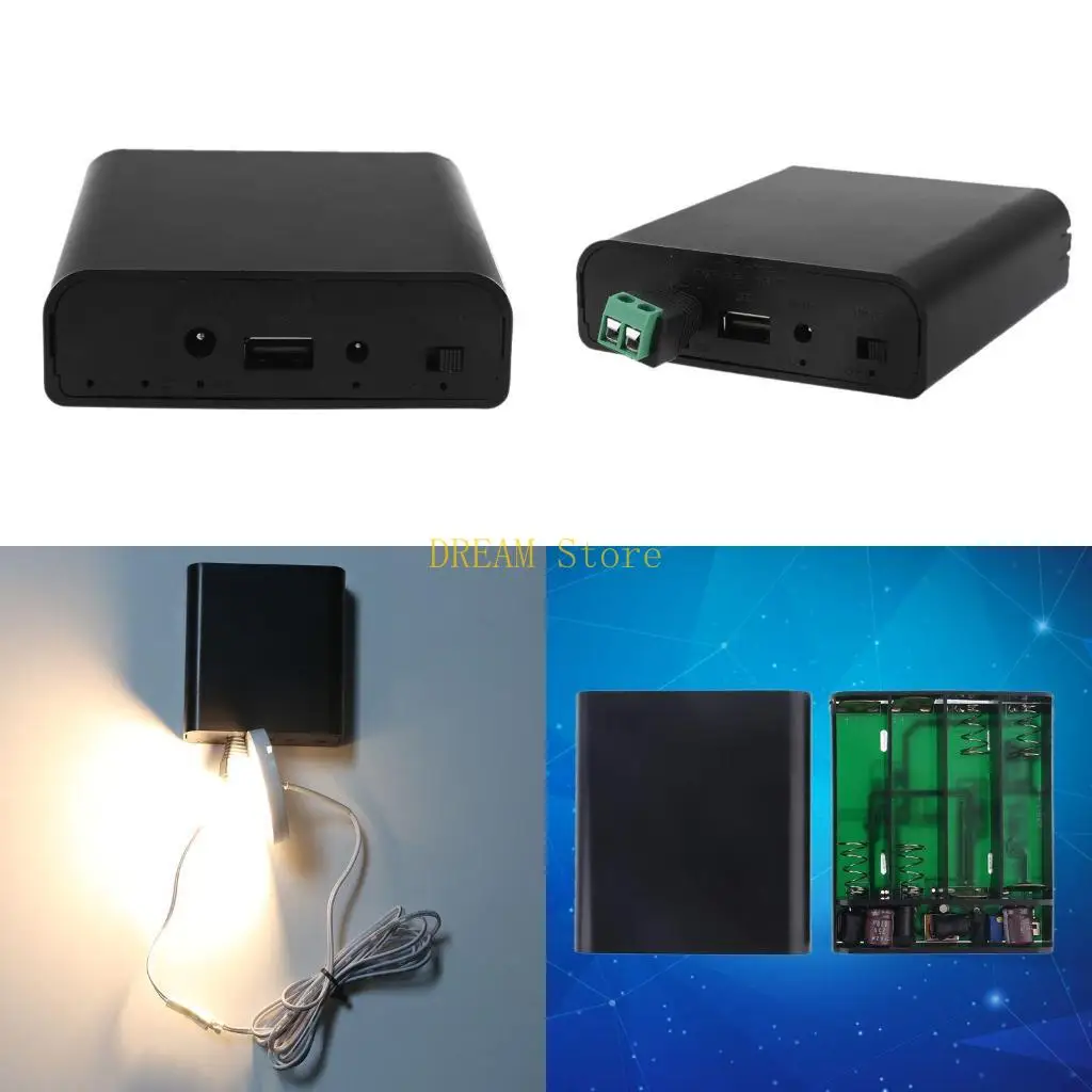USB DC 8V-24V Output 4x18650 Batteries DIY Power Bank Box Fast Charger for Cellphone WiFi Router  LED Light CCTV Cam best sale