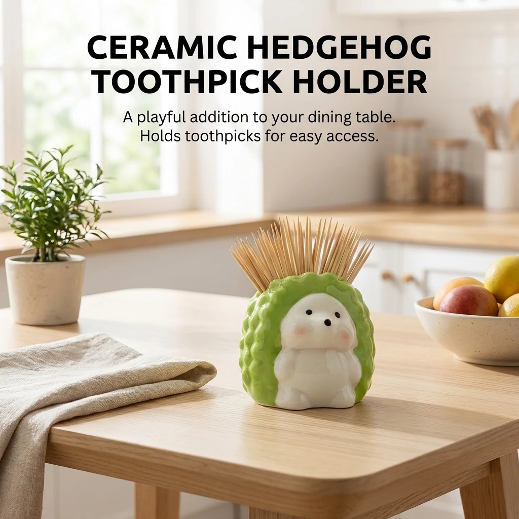 Ceramic Hedgehog Table Lamp Home Decor with Warm Light and Artistic Design for Living Room Bedroom