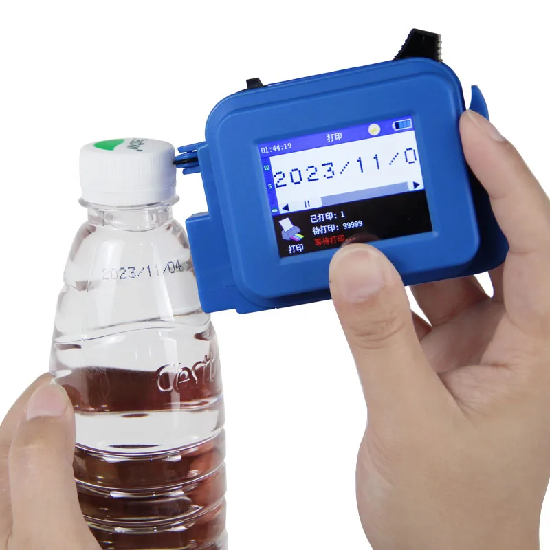 Portable 12.7Mm Mini Handheld Inkjet Printer Manual Barcode Label Price Date Printing Machine 600Dpi for Card Tube Printer