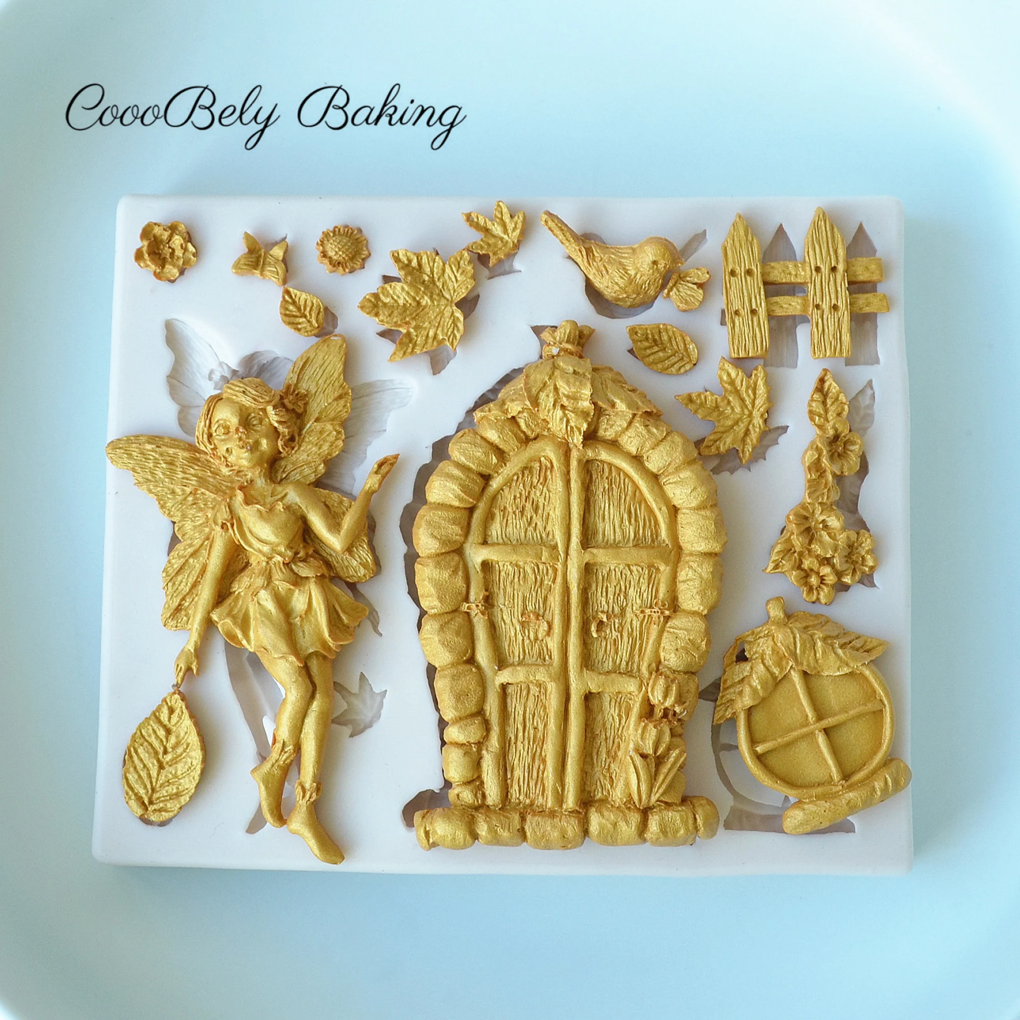 3D Flower Fairy Border Silicone Molds DIY Flowers Cupcake Fondant Cake Decorating Tools Candy Clay Chocolate Gumpaste Mould