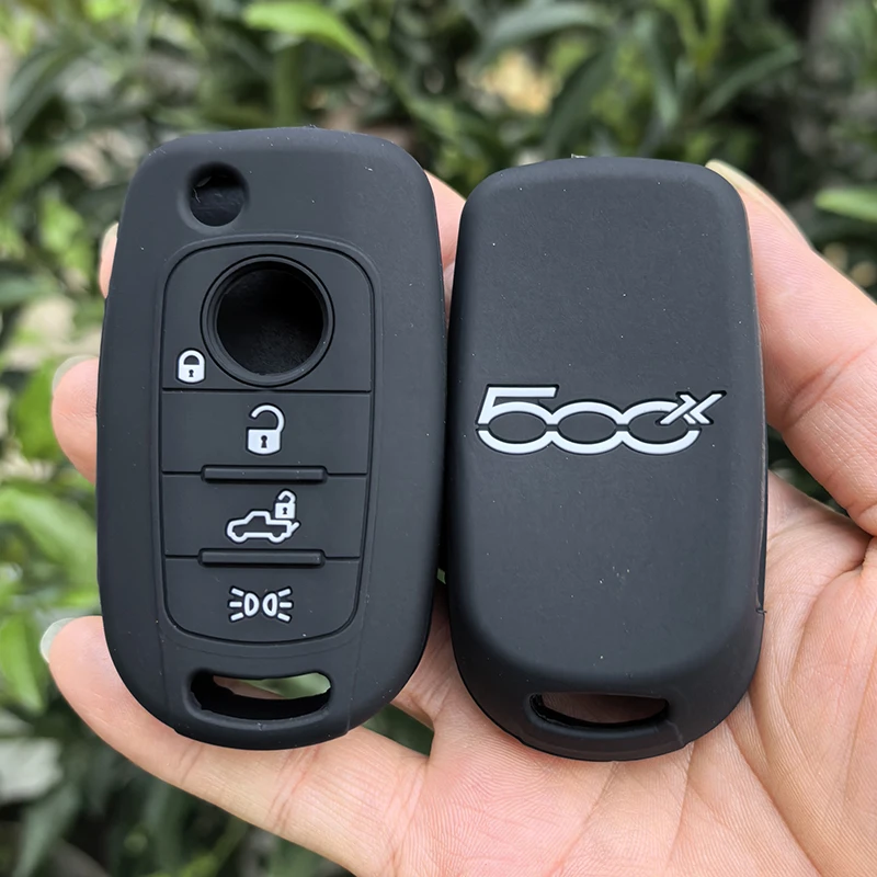 Silicone Flip Car Key Case Cover Shell for FIAT Tipo Toro Nuovo Freedom 500X Doblo Argo Grazie Protector Keyless Fob Accessories
