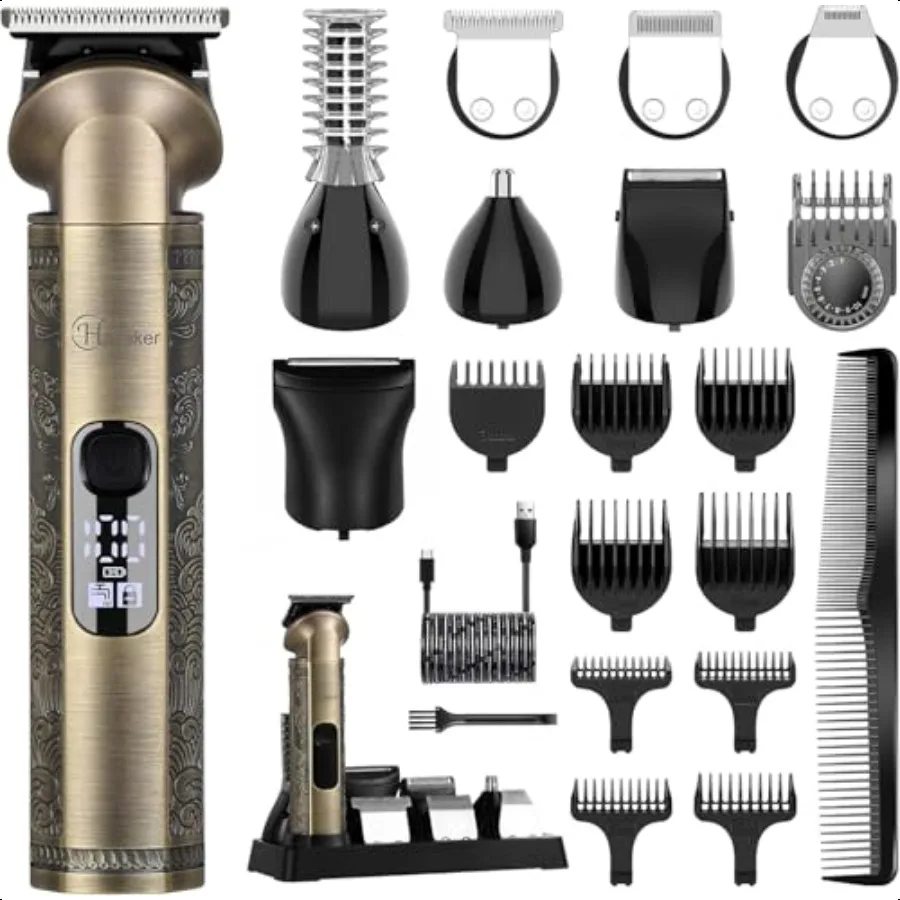 

Beard Trimmer Kit Profional Hair Clipper Zero Gapped TBlade Electric Razor Shaver for Nose Ear Body Face Mustache Trimmer for M