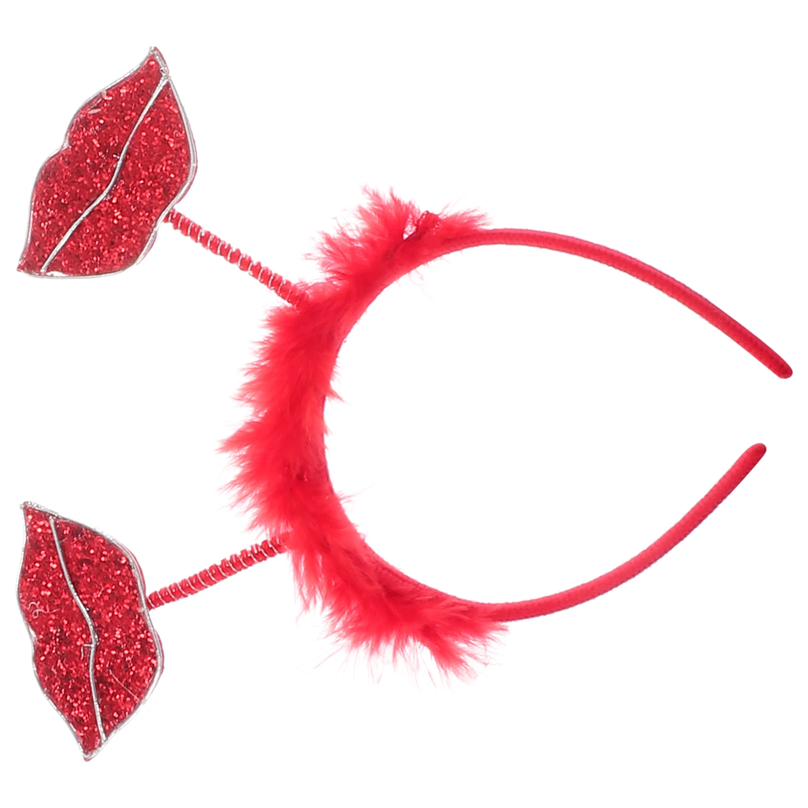 

Valentines Day Headband Women Hair Ribbon Party Accessory Red Lip Shape Headpiece Female Casual Wear Decor Supply