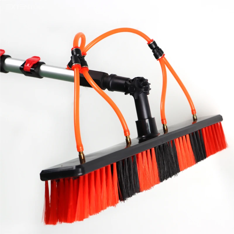 

Solar Panel Window Cleaning Brush Long Handle Water Fed Pole High Reach Extendable Tool Outdoor Telescopic Pole Cleaning Brushes