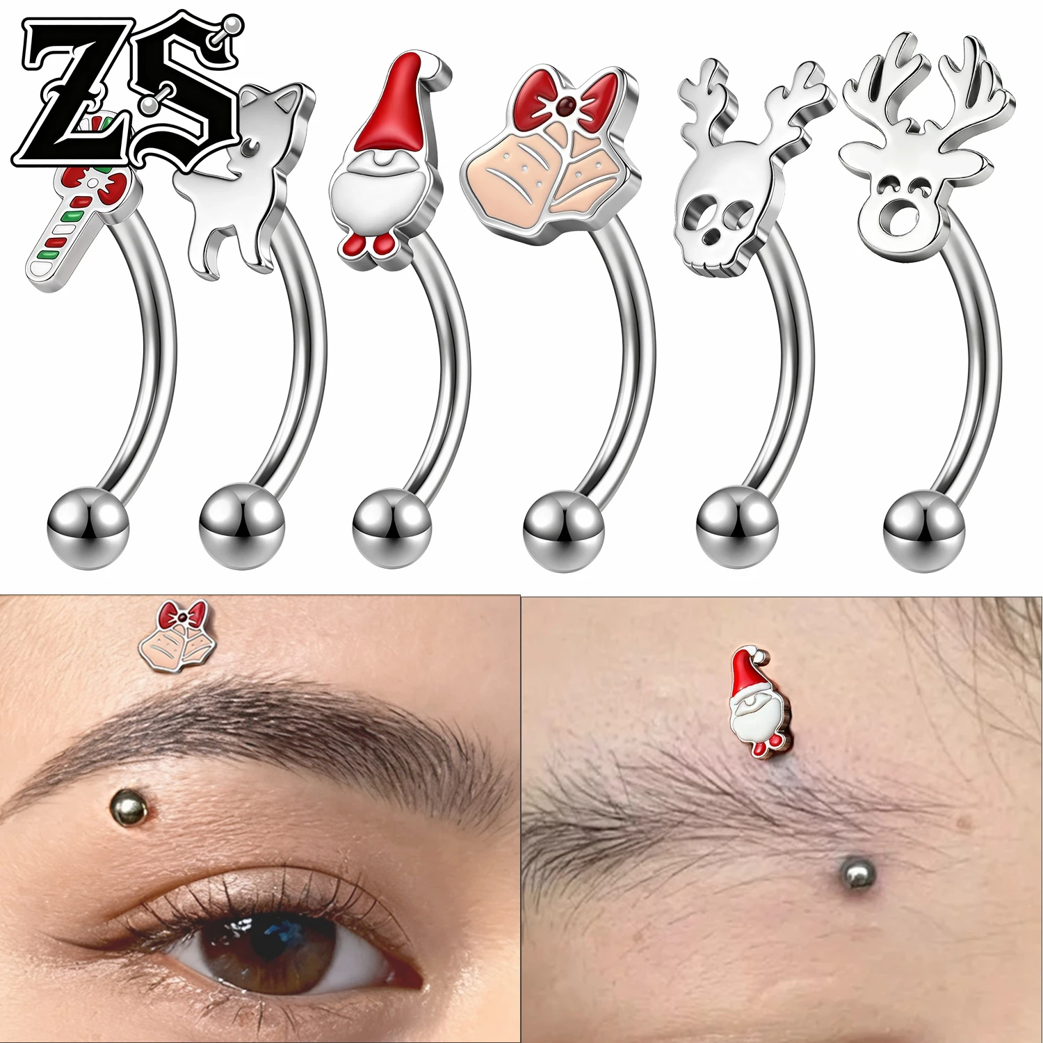 Zs Body Jewelry - ZS 1 STÜCK 16G Weihnachten Niedliche