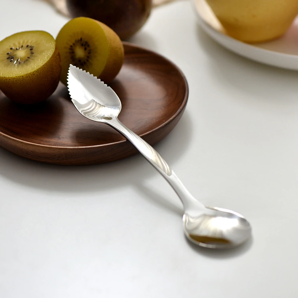 Small Stainless Steel Slurry Kitchen Tools Double Head Baking Silver Multifunctional Digging Spoon