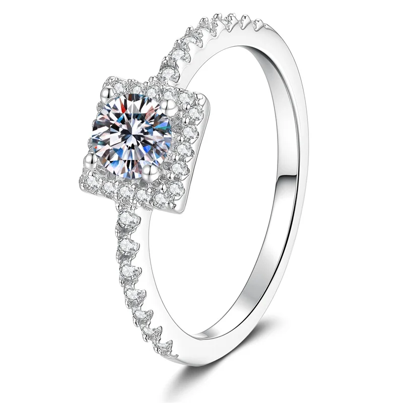 

JR089 Lefei Модное роскошное кольцо с бриллиантами и классическим дизайном из муассанита, квадратное, для женщин, из стерлингового серебра 925 пробы, ювелирное украшение для вечеринок